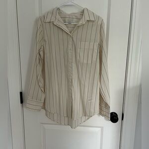 A New Day Cream and Black Striped Shirt